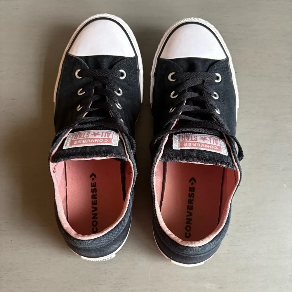 Converse All Star Chuck Taylor Madison Ox Black Pink Sneakers Girls Sz 5 Retro